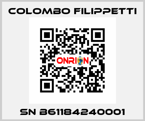 SN B61184240001 Colombo Filippetti