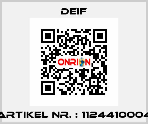 Artikel Nr. : 1124410004 Deif