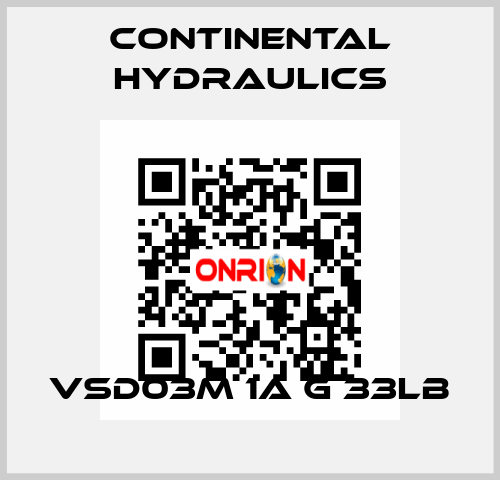 VSD03M 1A G 33LB Continental Hydraulics