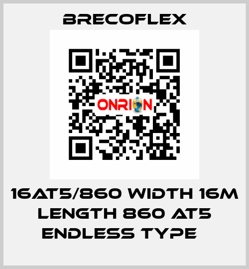 16AT5/860 Width 16m Length 860 AT5 Endless type　 Brecoflex