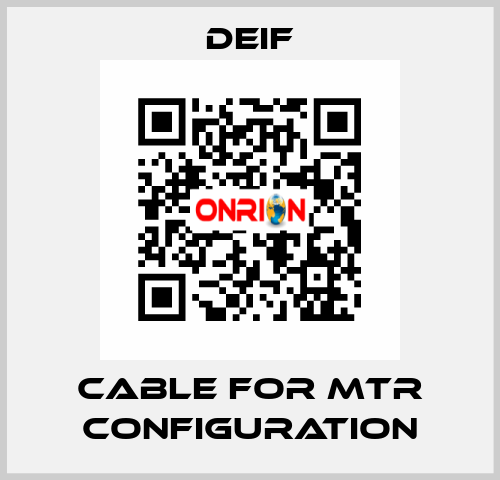 Cable for MTR configuration Deif