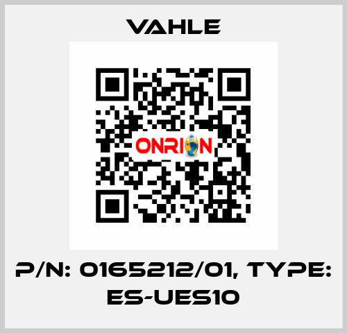 P/n: 0165212/01, Type: ES-UES10 Vahle