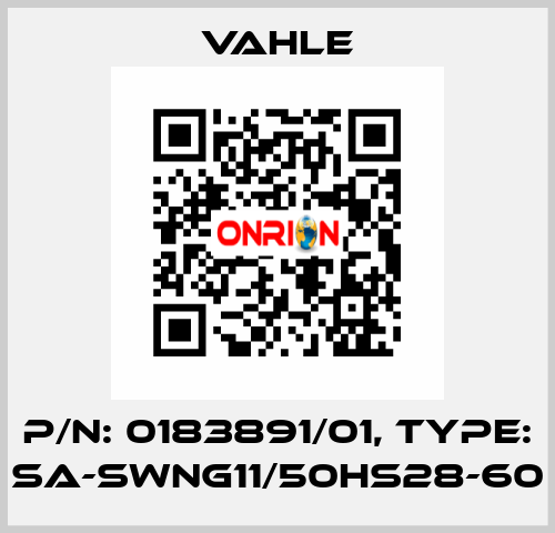 P/n: 0183891/01, Type: SA-SWNG11/50HS28-60 Vahle