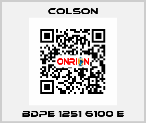 BDPE 1251 6100 E Colson