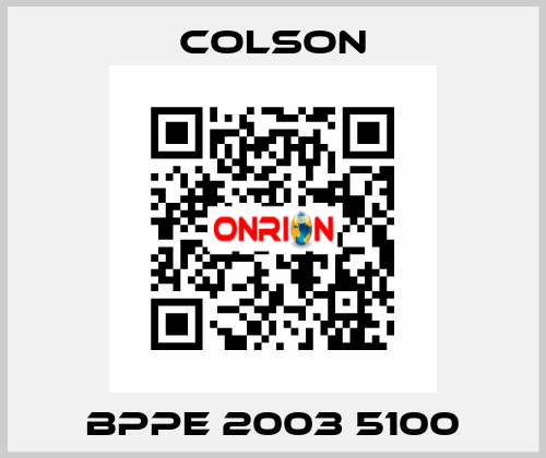 BPPE 2003 5100 Colson