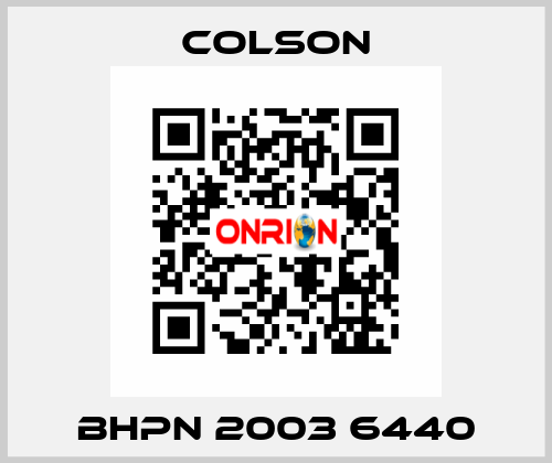 BHPN 2003 6440 Colson