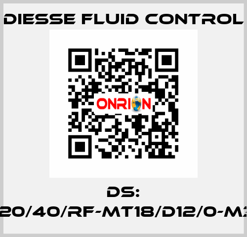 DS: LG-RBR15-20/40/RF-MT18/D12/0-M340-CS/CS DIESSE Fluid Control