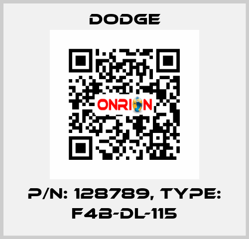 p/n: 128789, Type: F4B-DL-115 Dodge