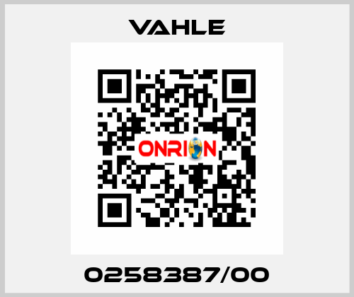 0258387/00 Vahle