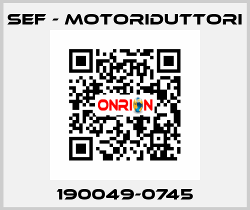 190049-0745 SEF - MOTORIDUTTORI