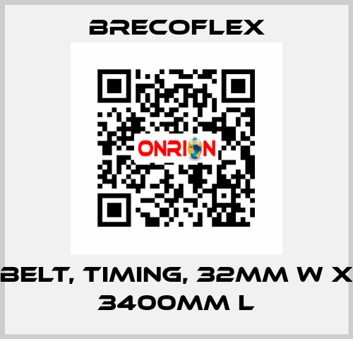 BELT, TIMING, 32MM W X 3400MM L Brecoflex