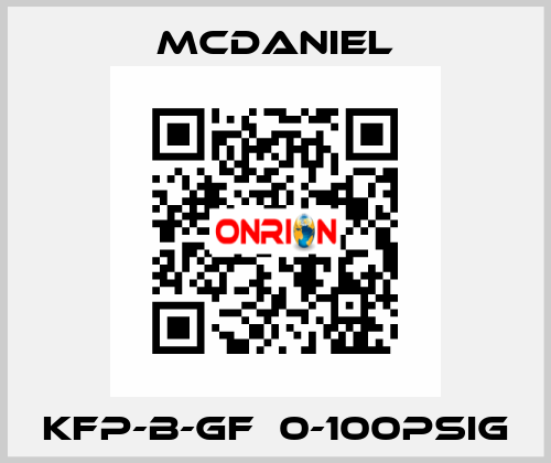 KFP-B-GF  0-100PSIg McDANIEL