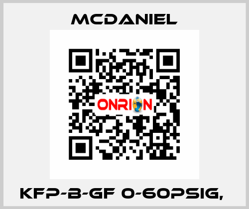 KFP-B-GF 0-60PSIg,  McDANIEL