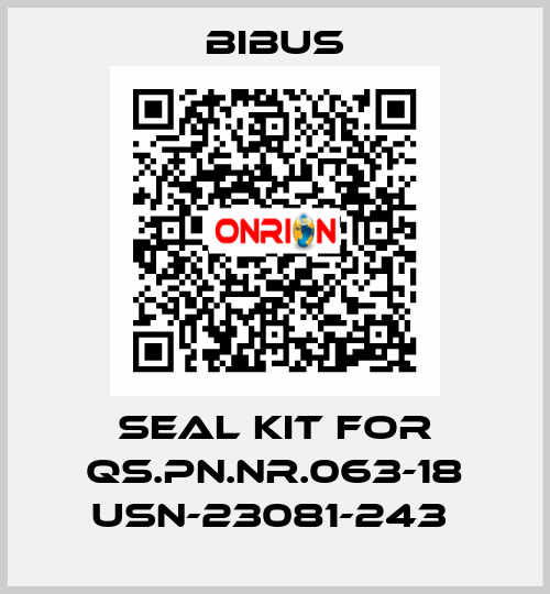 SEAL KIT FOR QS.PN.NR.063-18 USN-23081-243  Bibus