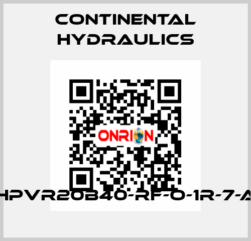 HPVR20B40-RF-O-1R-7-A Continental Hydraulics