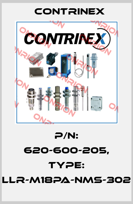 p/n: 620-600-205, Type: LLR-M18PA-NMS-302 Contrinex