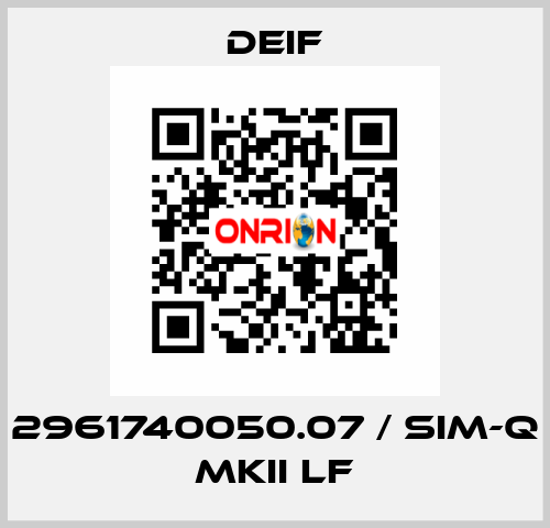 2961740050.07 / SIM-Q MKII LF Deif