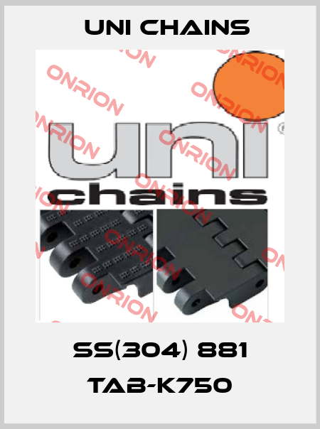 SS(304) 881 TAB-K750 Uni Chains