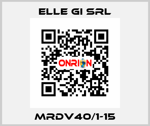 MRDV40/1-15 ELLE GI SRL