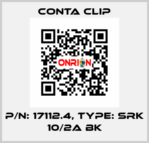 P/N: 17112.4, Type: SRK 10/2A BK Conta Clip