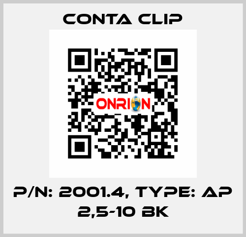 P/N: 2001.4, Type: AP 2,5-10 BK Conta Clip