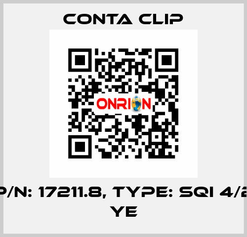 P/N: 17211.8, Type: SQI 4/2 YE Conta Clip