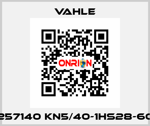 257140 KN5/40-1HS28-60 Vahle