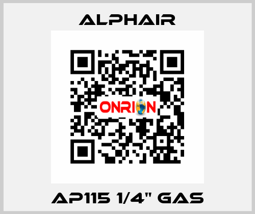 AP115 1/4" GAS Alphair