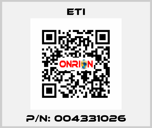 P/N: 004331026 Eti