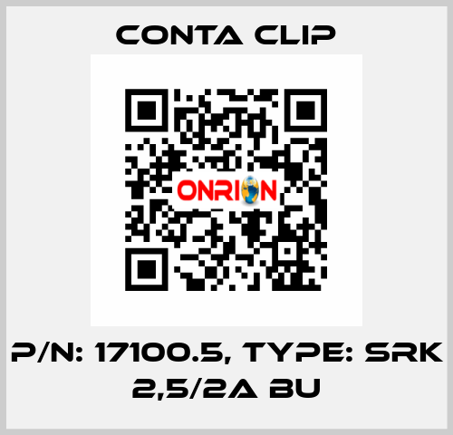 P/N: 17100.5, Type: SRK 2,5/2A BU Conta Clip