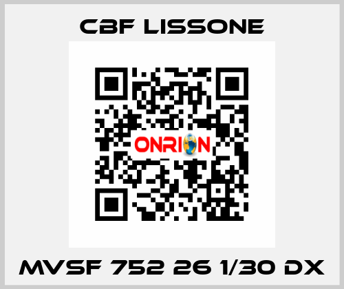 MVSF 752 26 1/30 DX CBF LISSONE