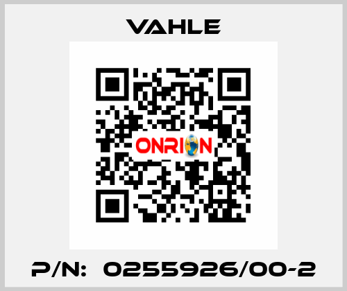 P/N:  0255926/00-2 Vahle