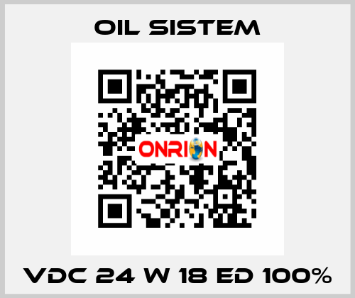 Vdc 24 W 18 ED 100% Oil Sistem