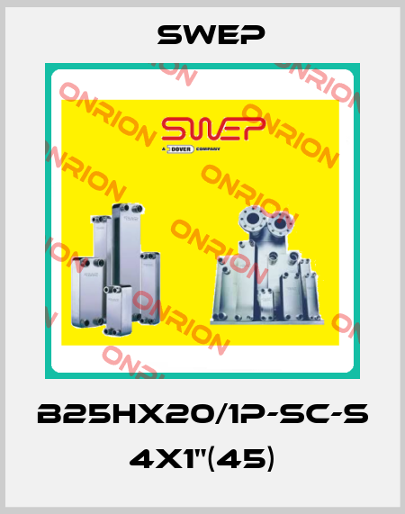 B25Hx20/1P-SC-S 4x1"(45) Swep