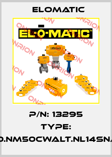 P/N: 13295 Type: FS0040.NM50CWALT.NL14SNA.00XX Elomatic