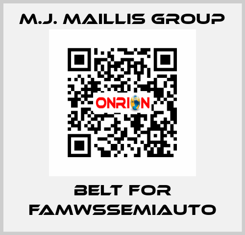 belt for FAMWSSEMIAUTO M.J. MAILLIS GROUP