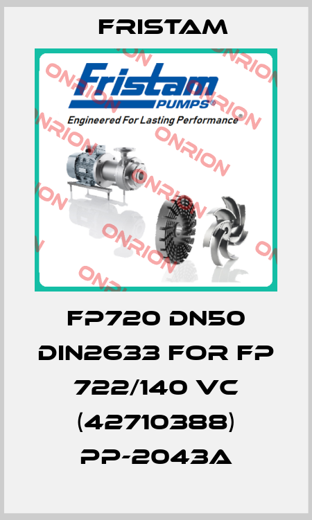 FP720 DN50 DIN2633 for FP 722/140 VC (42710388) PP-2043A Fristam