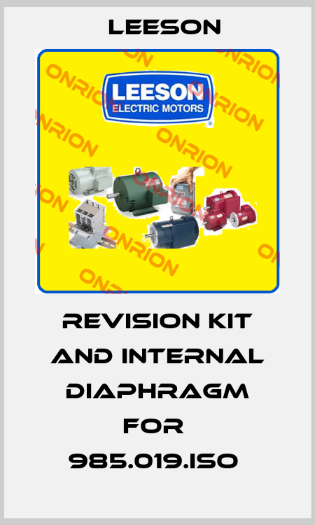 revision kit and internal diaphragm for  985.019.ISO  Leeson