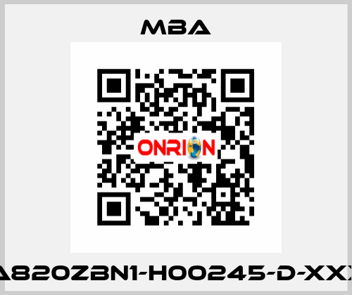 MBA820ZBN1-H00245-D-XXXXX MBA