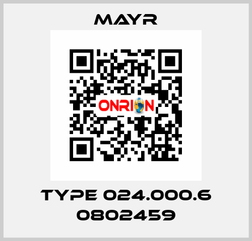 Type 024.000.6 0802459 Mayr