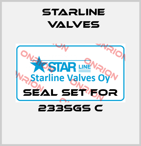 Seal set for 233SGS C Starline Valves