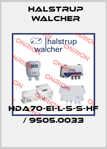 HDA70-EI-L-S-S-HF / 9505.0033 Halstrup Walcher