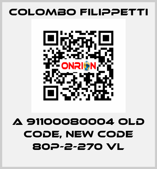 A 91100080004 old code, new code 80P-2-270 VL Colombo Filippetti