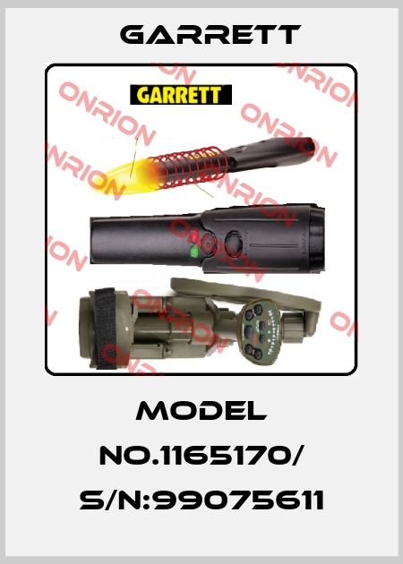 Model No.1165170/ S/N:99075611 Garrett