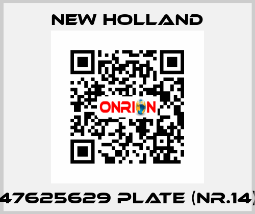 47625629 plate (nr.14) new holland