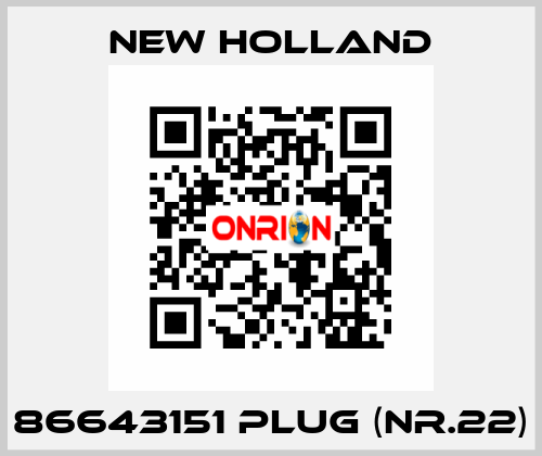 86643151 plug (Nr.22) new holland