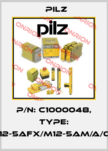 p/n: C1000048, Type: Cable/CA/M12-5AFX/M12-5AM/A/005/XXXX/SH Pilz