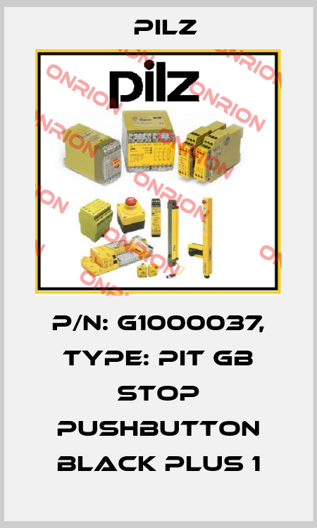 p/n: G1000037, Type: PIT gb stop pushbutton black plus 1 Pilz