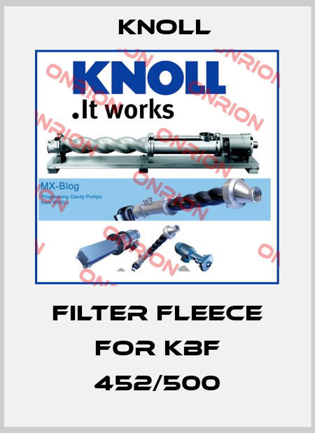 Filter fleece for KBF 452/500 KNOLL