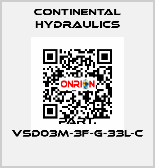 Part. VSD03M-3F-G-33L-C Continental Hydraulics